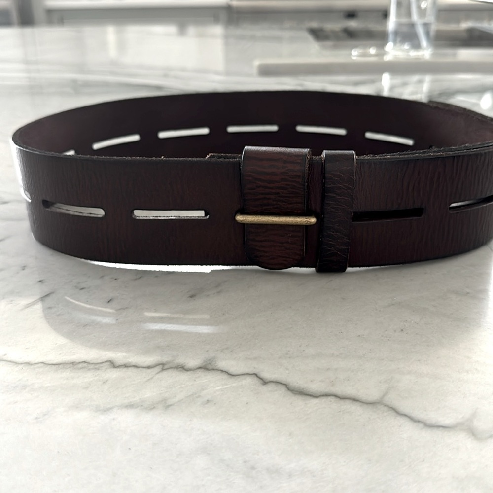 CAbi Dark Brown Leather Belt